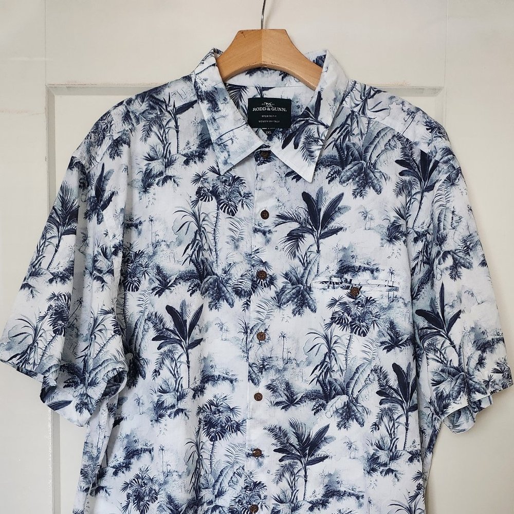 Rodd & Gunn Men's Floral Leaf Hawaiian Shirt Size 3XL